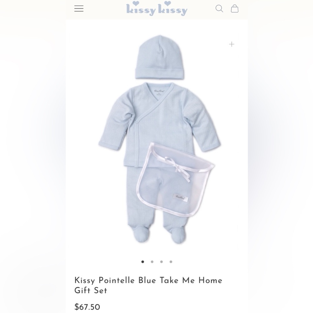 Kissy Kissy Pointelle Take Me Home baby set